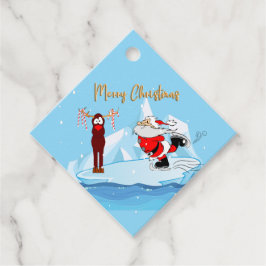 De Kerstman kan geen Schaats Kerstcadeau Label
