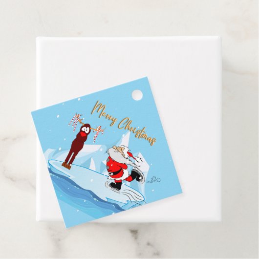 De Kerstman kan geen Schaats Kerstcadeau Label (In situ)