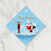 De Kerstman kan geen Schaats Kerstcadeau Label (Voorkant)