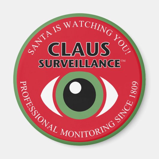 De Kerstman kijkt Magneet (Voorkant)