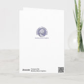 De Kerstman kijkt naar je Feestdagen Kaart (Achterkant)