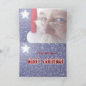 De Kerstman kijkt naar je Feestdagen Kaart (Binnen)