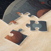 De kerstman kijkt naar je legpuzzel (Zijkant)