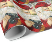 De kerstman kijkt naar jou cadeaupapier (Rol Hoek)