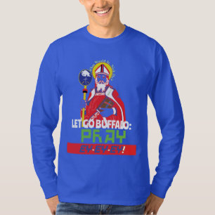 DE KERSTMAN KIJKT NAAR WY T-SHIRT