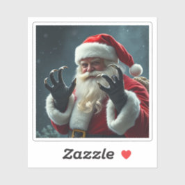 De Kerstman "klauwen" Sticker