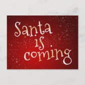 De Kerstman komt Briefkaart van de Kerstman (Voorkant)