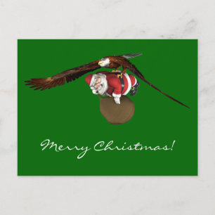 De kerstman komt een beetje later feestdagenkaart