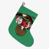 De kerstman komt een beetje later grote kerstsok (Voorkant (Hangend))