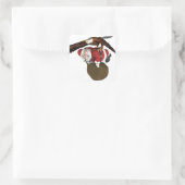 De kerstman komt een beetje later vierkante sticker (Tas)