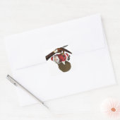 De kerstman komt een beetje later vierkante sticker (Envelop)