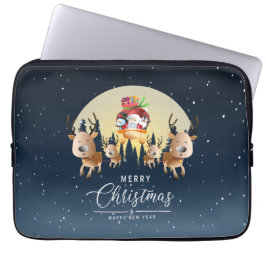 De kerstman komt eraan | 13-inch laptophoes laptop sleeve