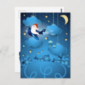 De kerstman komt eraan  briefkaart (Voorkant / Achterkant)