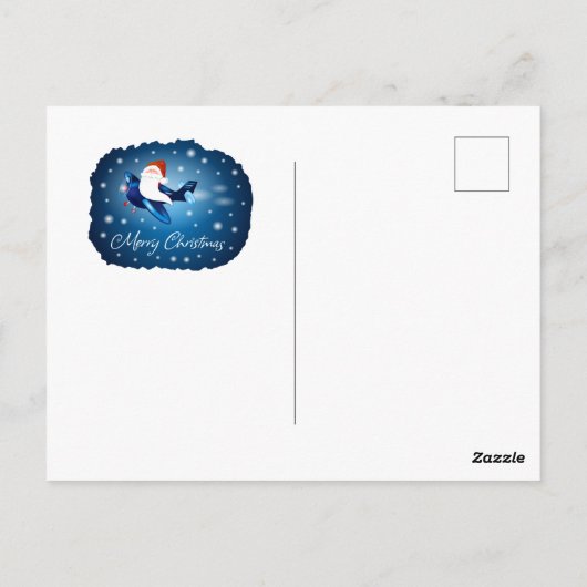 De kerstman komt eraan  briefkaart (Achterkant)