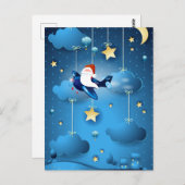 De kerstman komt eraan briefkaart (Voorkant / Achterkant)