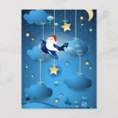 De kerstman komt eraan briefkaart (Voorkant)