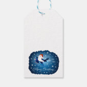 De kerstman komt eraan cadeaulabel (Achterkant)