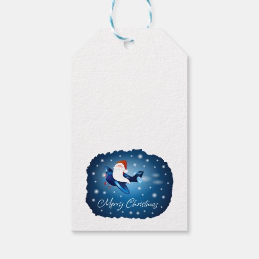 De kerstman komt eraan cadeaulabel (Achterkant)