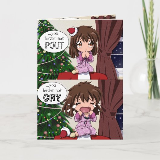 De kerstman komt eraan feestdagen kaart (Voorkant)