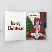 De kerstman komt eraan feestdagen kaart (Binnen)