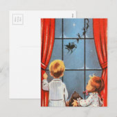 De  kerstman komt eraan feestdagenkaart (Voorkant / Achterkant)