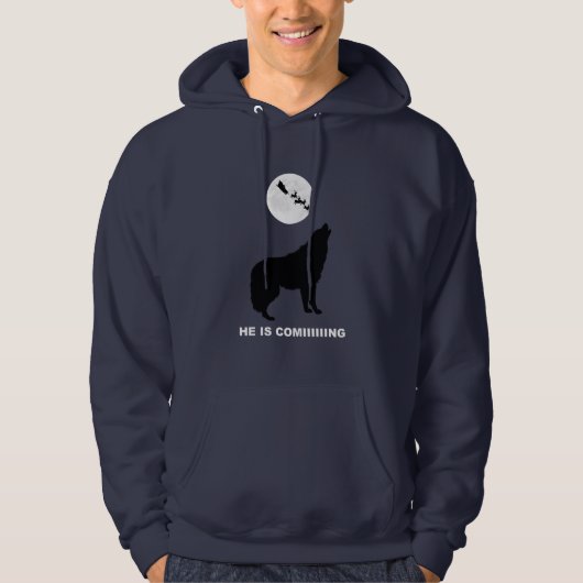 De kerstman komt eraan hoodie (Voorkant)