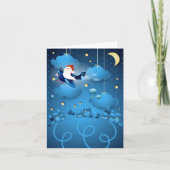 De kerstman komt eraan kaart (Voorkant)