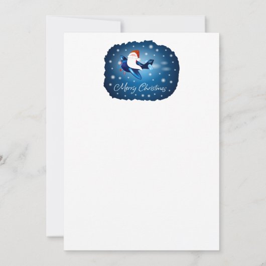 De kerstman komt eraan kaart (Achterkant)