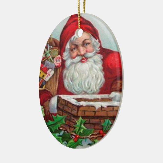 De kerstman komt eraan keramisch ornament (Links)