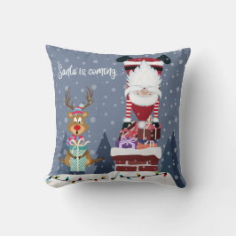 De kerstman komt eraan kussen