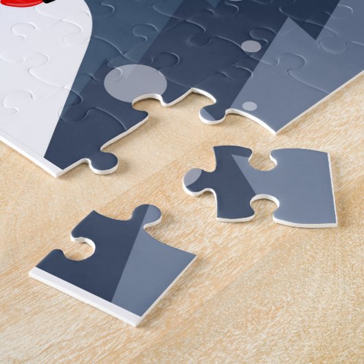 De kerstman komt eraan legpuzzel (Zijkant)