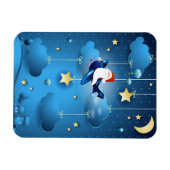 De kerstman komt eraan magneet (Horizontaal)