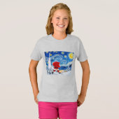 De kerstman komt eraan. t-shirt (Voorkant volledig)