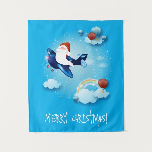 De kerstman komt eraan wandkleed (Voorkant)