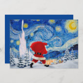 De kerstman komt het Aantal van de Lijst Programmakaart (Voorkant / Achterkant)