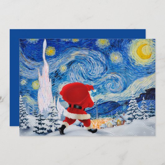 De kerstman komt het Aantal van de Lijst Programmakaart (Voorkant / Achterkant)