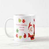 De kerstman komt met de Koekjes voor Kerstmis verb Koffiemok (Links)