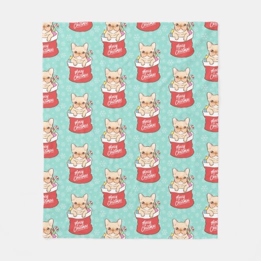 De kerstman komt met een Fransman Fleece Deken (Voorkant)