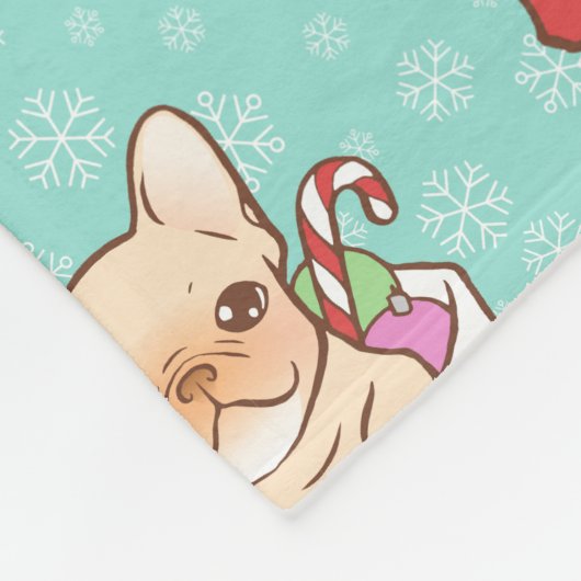 De kerstman komt met een Fransman Fleece Deken (Hoek)