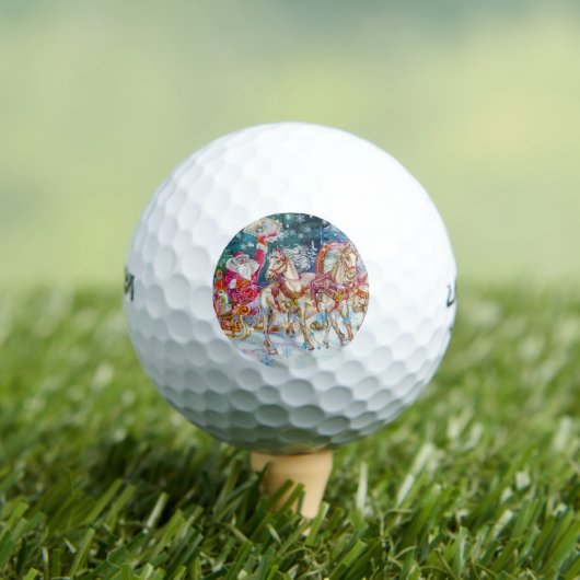 De kerstman komt met vrolijke paarden golfballen (Insitu Shirt)