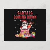 De Kerstman komt naar beneden. Briefkaart (Voorkant)