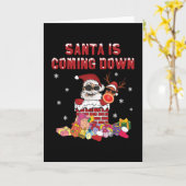 De Kerstman komt naar beneden. Kaart (Gele Bloem)