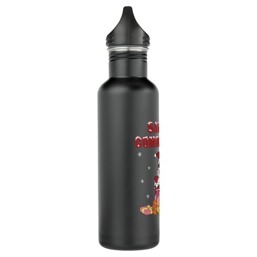 De Kerstman komt naar beneden. Waterfles (Links)