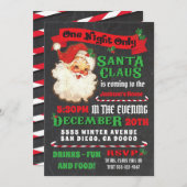 De kerstman komt naar de kerst kaart (Voorkant / Achterkant)