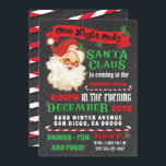 De kerstman komt naar de kerst kaart<br><div class="desc">Poster inspireerde "Santa Claus komt naar de stad" op een avond alleen maar een kerstfeest-uitnodiging op een donkere achtergrond. Hulp nodig bij de indeling,  stuur me gewoon een e-mail op tkatz@me.com</div>