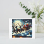 De Kerstman komt naar de stad, Briefkaart (Staand voorkant)