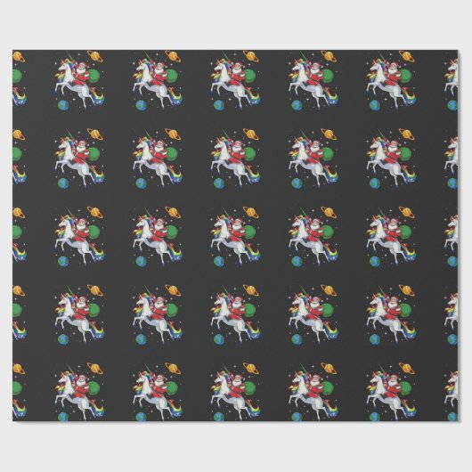 De kerstman komt naar de stad cadeaupapier (Vlak)