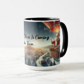 De Kerstman komt naar de stad Christmas Coffee Mok (Voorkant rechts)