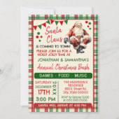 De Kerstman komt naar de stad Familie Kerstfeest Kaart (Voorkant)