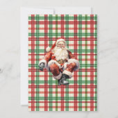 De Kerstman komt naar de stad Familie Kerstfeest Kaart (Achterkant)